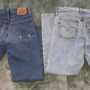 Levi's Women's Wedgie SKINNY JEANS (2 Pair) Light Pair Is ICON FIT ANKLE SIZE 28